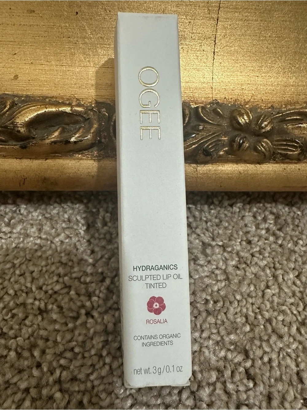 New In Box Ogee Hydraganics Sculpted Tinted Lip Oil in Rosalia Dusty Rose $29